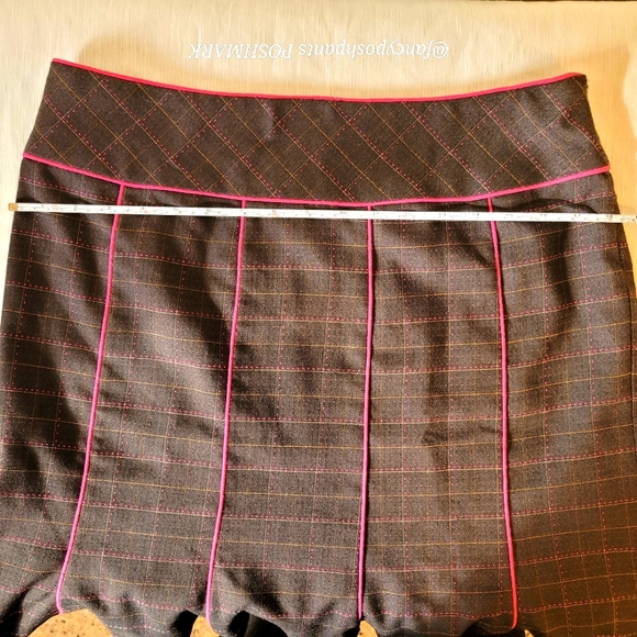 Nanette Lapore tailored wool  skirt brown and pink - Picture 4 of 16